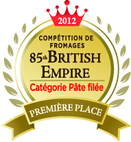 Gagnant 2012 de la première place
dans la catégorie Pâte filée
de la compétition de fromages 85th British Empire
(Bocconcini régulier)